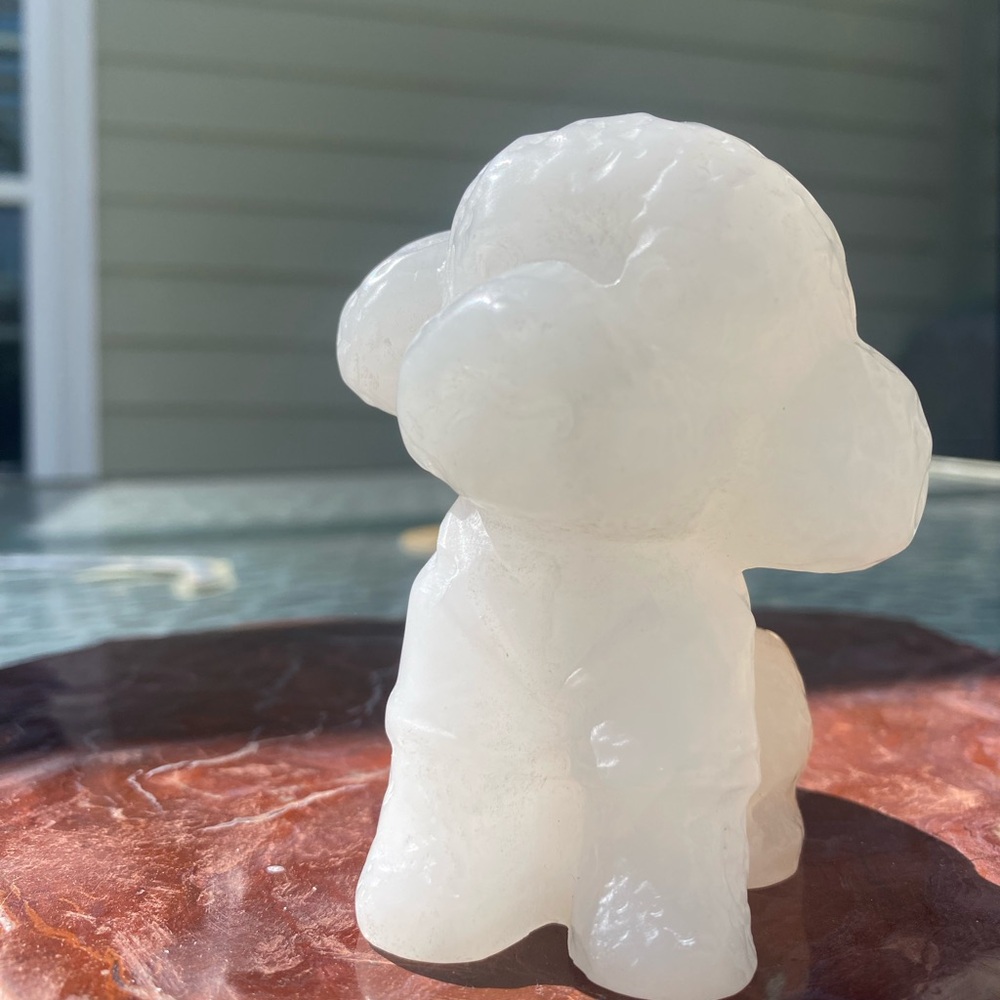 Afghanistan Jade Poodle-ish Dog Figurine